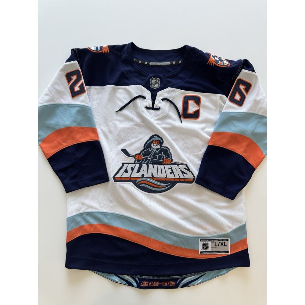 NHL New York Islanders Prototype Sample Jersey Fisherman Concept Youth L/X Rare